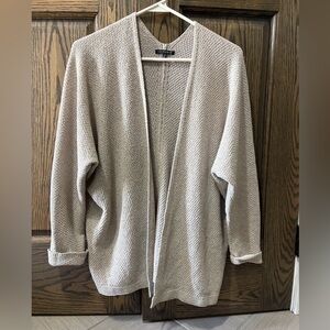 Staccato Taupe Open-Front Knit Lightweight Cardigan